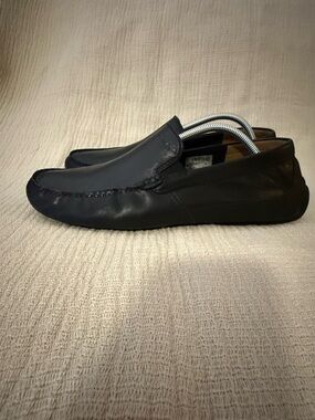 Clarks Men's Black Leather Markman Plain Drivers